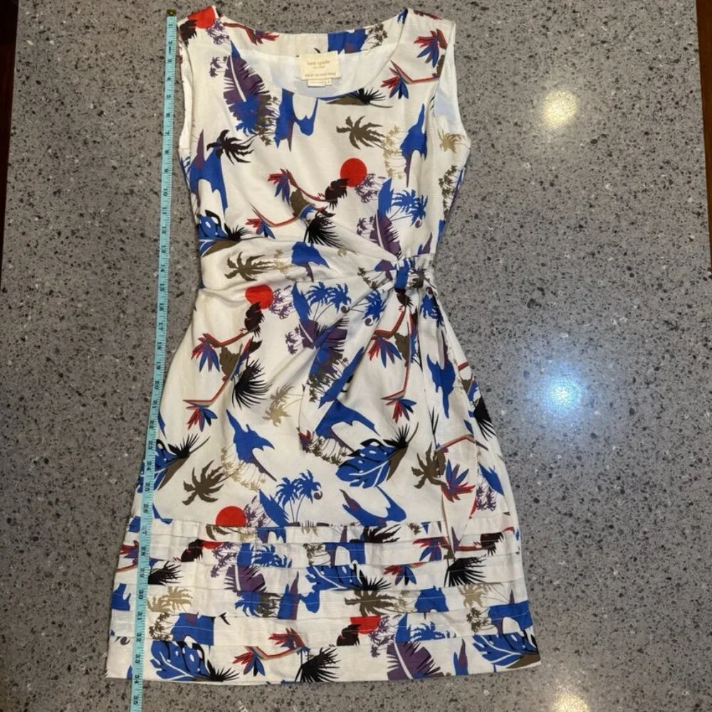 Kate Spade New York - Look‎ For the Silver Lining 100% Silk Floral Dress Size 2